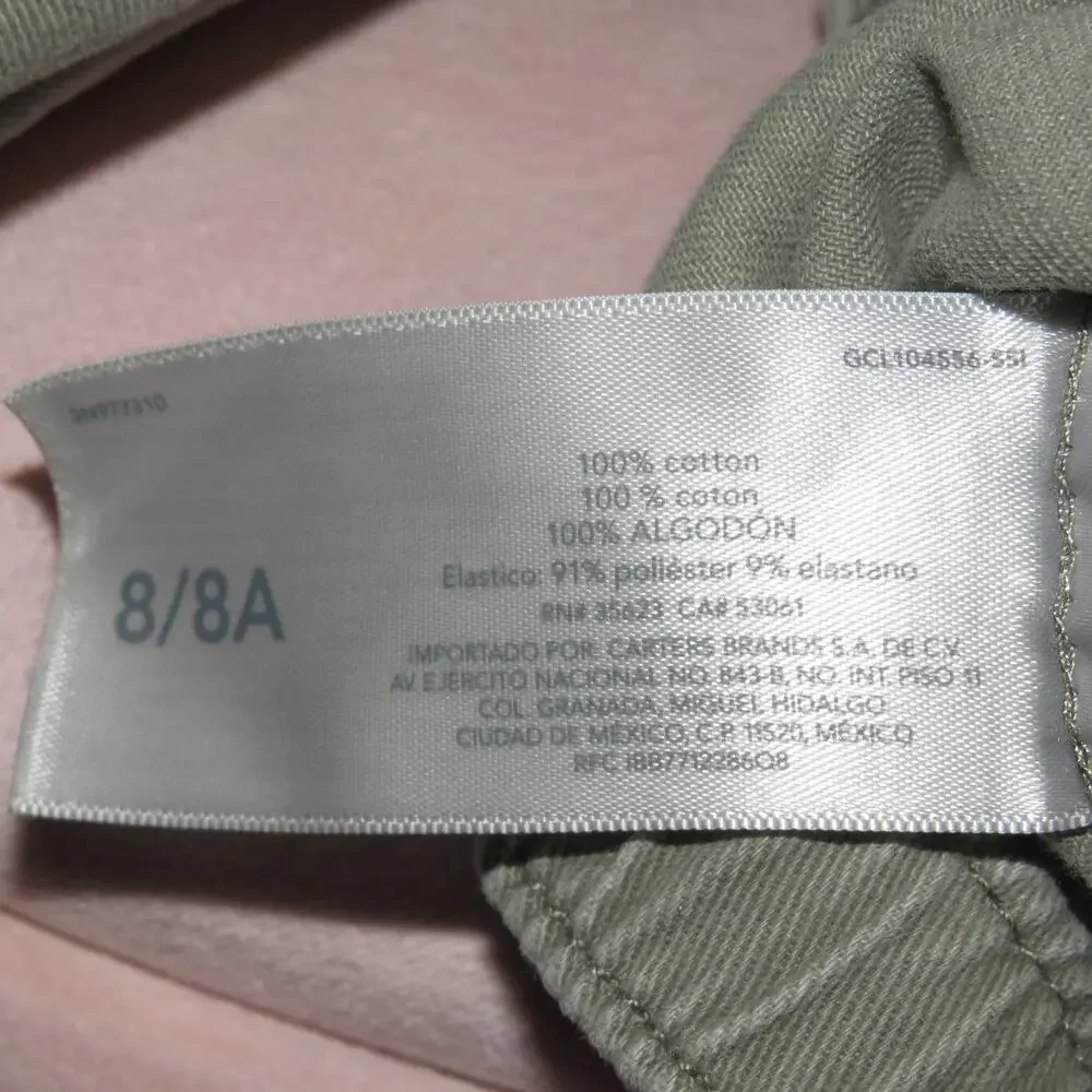 Oshkosh Green Cargo Zip Up Girls Utility Jacket - Picture 6 of 7